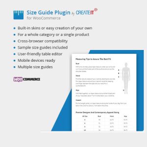 woocommerce-product-size-guide Thung lũng web, Plugin, theme WordPress, plugin WordPress, WordPress plugins, Công cụ WordPress giá rẻ